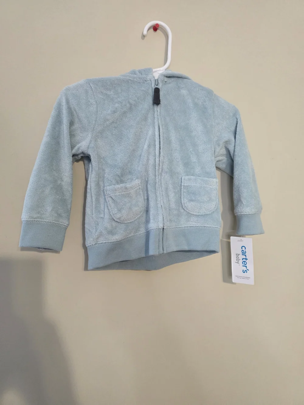 Carter's Plush Jogger Set in Pale Blue